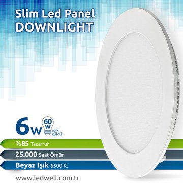 6watt Sıva Altı Led Panel Downlight Beyaz